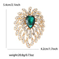 Teardrop Crystal Burst Brooch in Detailed Metal and Crystal Design view 7
