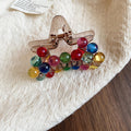 Multicolor Acrylic Bubble Bead Star Hair Claw Clip view 6