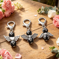 Black Cross Bead Angel Keychain Silver Clasp Six Styles view 4