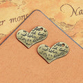 20×17mm Alloy Heart Letter Charm Pendant