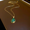 Green Teardrop Gold