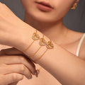 Heart Sun Moon Zircon Pendant Necklace Bracelet Jewelry Set view 2