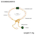 Freshwater Pearl Bracelet With Stone Accent OT Clasp view 9