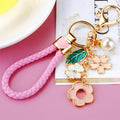 Five Petal Clover Medallion Keychains in Seven Braided Loop Options view 12