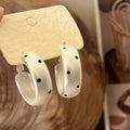 Layered C Hoop Earrings in Nine Color Designs for Everyday Styling view 6