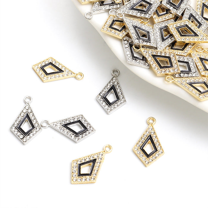 Crystal Diamond Outline Jewelry Components For DIY Earrings And Bracelets Charms