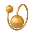 Open Dual Sphere Ball Rings Steel Rose Gold Or Gold view 5