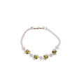 Silver Geometric Oval Crystal Clasp Bracelet 5 Styles view 5