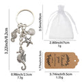 Metal Seahorse, Starfish And Shell Keychain, Two Package Styles view 2