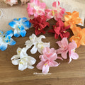 Fabric Orchid Duckbill Hair Clips White Pink Blue Styles view 2
