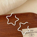 Painted Star Hoop Earrings in Four Pastel Colorways view 8