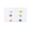 Six Pair Colorful Square Stud Earring Set Fashion Jewelry view 5