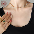 Baguette Zircon Tennis Necklace Bracelet Set Metal view 3