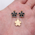Five Petal Enamel Flower Charms in Five Bright Colors view 10