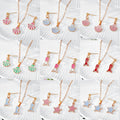 Gold Enamel Ocean Shell Mermaid Necklace Sets 9 Styles view 2