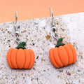 Miniature Halloween Pumpkin Ghost and Cat Hook Earrings view 7
