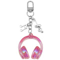 Transparent Pink Headphone and Music Note Clip Keychain Eight-Color Collection view 5