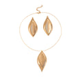 Gold and Silver Leaf Earring and Pendant Necklace Sets view 5