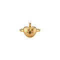 Pear Apple Open Rings Silver Gold Frosted Fruit Charms view 5
