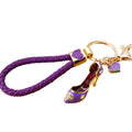 Jeweled Heart Accent Pump Keychains in Pink, White and Purple view 5