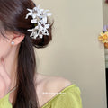 Fabric Flower Pearl Duckbill Hair Clips and Pins 7 Styles view 3