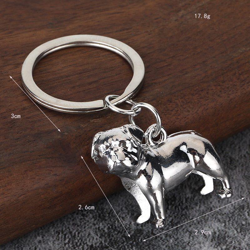 Minimalist Dog Keychain Zinc Alloy Bag Charm Accessory