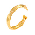Gold-Tone Geometric Faceted Open Cuff Bracelet, Copper, 5.5 cm view 5