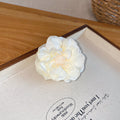Ivory Fabric Flower Multi Strand Pearl Necklace Earring Ring view 8
