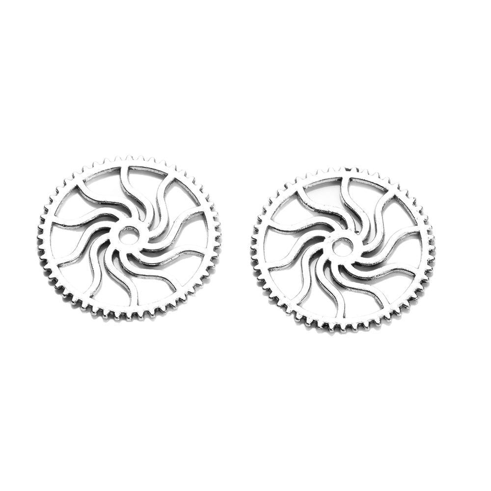 25mm Alloy Gear Wheel Charm Pendant