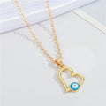 Gold Tone Blue Evil Eye Pendant Necklaces in Ten Symbolic Designs view 12