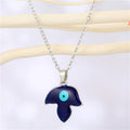 Gold Tone Shaped Evil Eye Pendant Necklaces in Four Designs view 4
