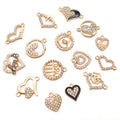 Gold-Tone Heart and Alphabet Letter Metal Charms with 16 Listed Options view 5