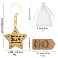 Wood Star You're a Star Keep Shining Keychain Gold Silver view 2