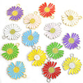 Enamel-Look Gold Silver Sunflower Alloy Charms in 14 Styles view 5