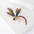 Dragonfly Pearl Drop Brooch Decorative Metal Pin For Jackets And Lapels view 3