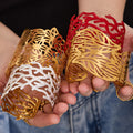 Openwork Leaf Floral and Coral Cuff Bracelets in Six Styles view 1
