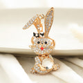 Rhinestone Rabbit Keychain Bow Crystal Gem Metal Charm view 3