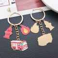 Fire Hydrant Flame Truck and Uniform Charm Keychains view 3