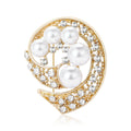 Teardrop Wreath Faux Pearl Brooch in Two Finishes Decorative Lapel Pin view 1