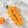 Cluster of Ten Resin Mandarin Oranges Snap-Hook Keychain view 4