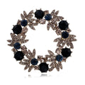 Floral Wreath Wreath Crystal Metal Brooch Pin 5 x 5 cm view 6