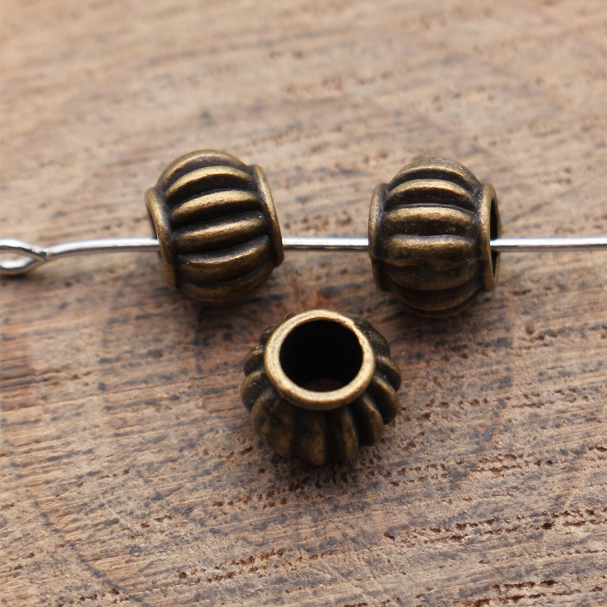 8.2x8x6.1mm 0.9g Multicolor Zinc Alloy Pumpkin Spacer Beads Large Hole for DIY Bracelet Jewelry Making