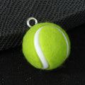 Fuzzy Felt Tennis Ball Charm Pendant Two Sizes Seven Colors view 3