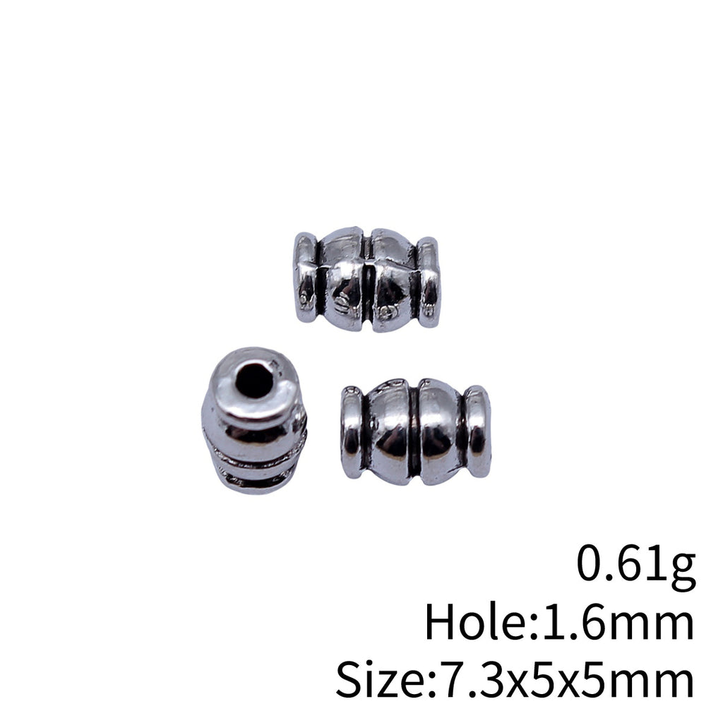 7.3x5x5mm 0.61g Antique Silver Zinc Alloy Tube Spacer Beads for Handmade Bracelet Jewelry Making