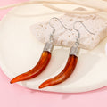 Silver Tone Resin Chili Pepper Hook Earrings in Eleven Colors view 6