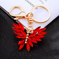 Crystal Butterfly Keychains in Red Pink Gray and Assorted Color Options view 2