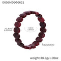 Natural Stone Bead Stretch Bracelet Colorful Oval Chip Styles view 10