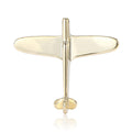 Polished Metal Airplane Brooch Silver and Gold Finish view 5