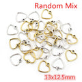 Open Heart Charms in Gold Silver and Mixed Finish Sizes view 9