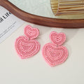 Beaded Heart Earrings Seven Styles Pearl Sequin And Rhinestone Trim view 9